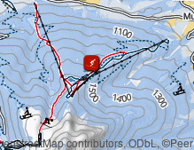 Karte: Skigebiet Muttereralm / Area sciistica Muttereralm