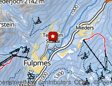 Karte: Greifvogelpark Telfes / Parco degli uccelli rapaci di Telfes