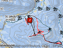 Karte: Skigebiet Buchensteinwand / area sciistica Buchensteinwand