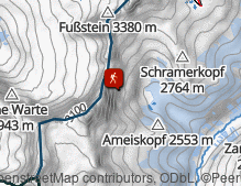 Karte: Wanderung vom Zemmgrund zur Lafitzalm