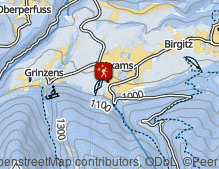 Karte: Winterwanderweg und Rodelbahn Axamer Tal