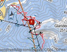Karte: Wanderung auf die Glanderspitze