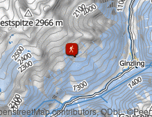 Karte: Wanderung von Ginzling zur Oberbödenalm
