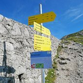 wegweiser bei hafelekar nordkette innsbruck naturpark karwendel