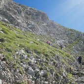 goetheweg bei gleirschspitze steiler aufstieg