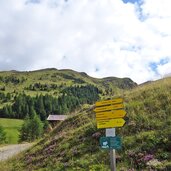 wegweiser wanderwege bei kamelisenalm