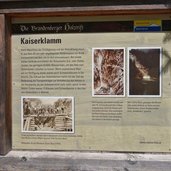 infotafel kaiserklamm holzdrift