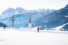 Kaiserwinkl Urlaub Walchsee Winter Winterlandschaft Langlaufen