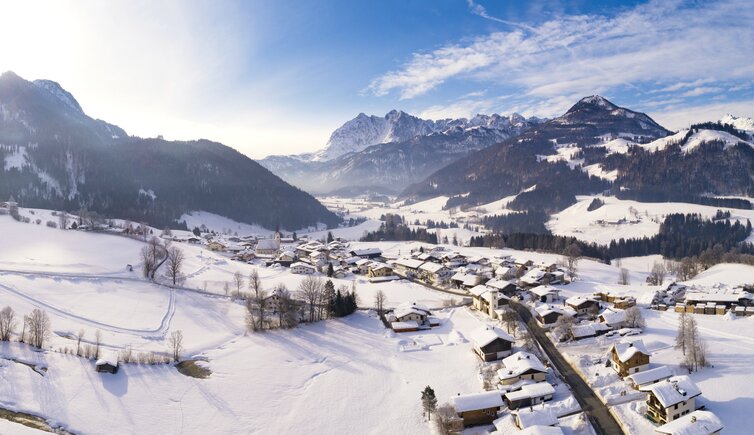 Kaiserwinkl Urlaub Landschaft Schwendt Winter